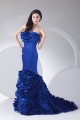 Long Blue Strapless Ruffles Prom/Formal Evening Dresses 02020300