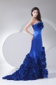 Long Blue Strapless Ruffles Prom/Formal Evening Dresses 02020300