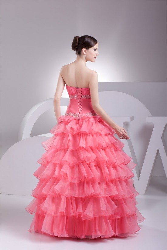 Ball Gown Organza Floor-Length Prom/Formal Evening Dresses 02020301 Ball Gown Organza Floor-Length Prom/Formal Evening Dresses 02020301