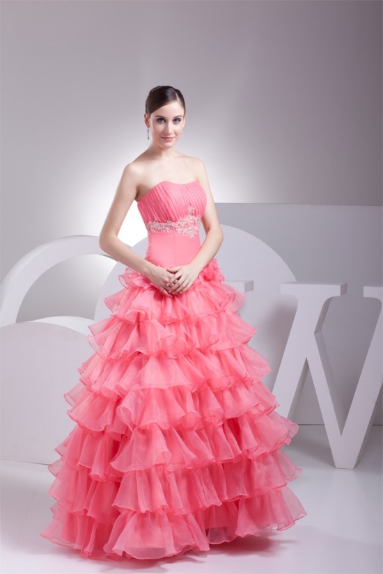 Ball Gown Organza Floor-Length Prom/Formal Evening Dresses 02020301 Ball Gown Organza Floor-Length Prom/Formal Evening Dresses 02020301