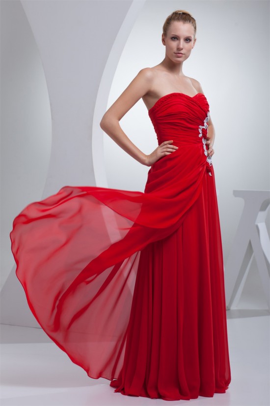 Sheath/Column Sleeveless Beading Floor-Length Red Prom/Formal Evening Dresses 02020302