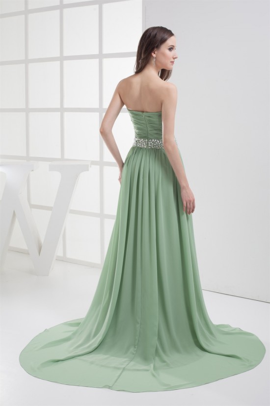 Sheath/Column Sleeveless Chiffon Long Prom Evening Formal Dresses 02020303