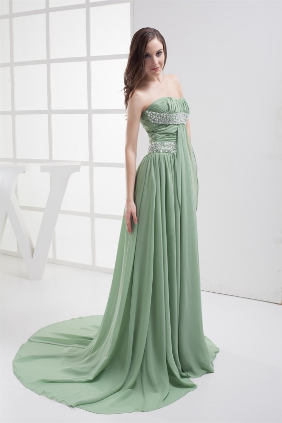 Sheath/Column Sleeveless Chiffon Long Prom Evening Formal Dresses 02020303 Sheath/Column Sleeveless Chiffon Long Prom Evening Formal Dresses 02020303