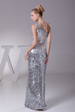 Sheath/Column One-Shoulder Sequins Long Prom/Formal Evening Dresses 02020304