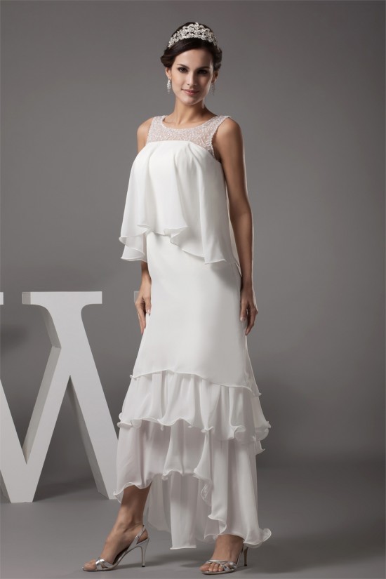 Sheath/Column Sleeveless Scoop Chiffon Long Prom/Formal Evening Dresses 02020305