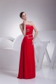 Sheath/Column Strapless Beading Long Red Chiffon Prom/Formal Evening Dresses 02020308