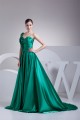 Silk like Satin A-Line One-Shoulder Ruched Prom/Formal Evening Dresses 02020311