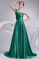 Silk like Satin A-Line One-Shoulder Ruched Prom/Formal Evening Dresses 02020311