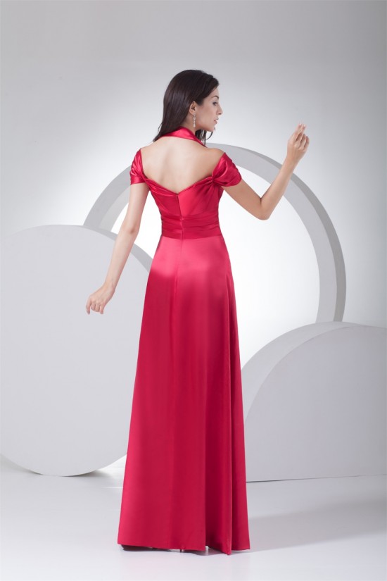 Silk like Satin Halter A-Line Criss Cross Best Evening Formal Bridesmaid Dresses 02020316 Silk like Satin Halter A-Line Criss Cross Best Evening Formal Bridesmaid Dresses 02020316