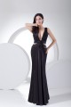 Silk like Satin Sleeveless Beading Brush Sweep Train Long Black Prom/Formal Evening Dresses 02020318 Silk like Satin Sleeveless Beading Brush Sweep Train Long Black Prom/Formal Evening Dresses 02020318