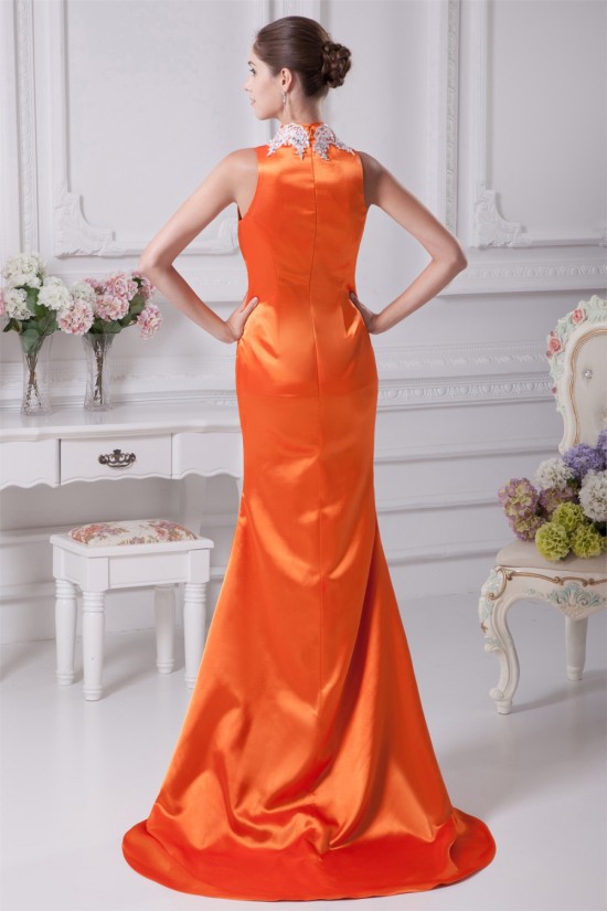 Elegant Silk like Satin Sleeveless V-Neck Mermaid/Trumpet Prom/Formal Evening Dresses 02020320 Elegant Silk like Satin Sleeveless V-Neck Mermaid/Trumpet Prom/Formal Evening Dresses 02020320