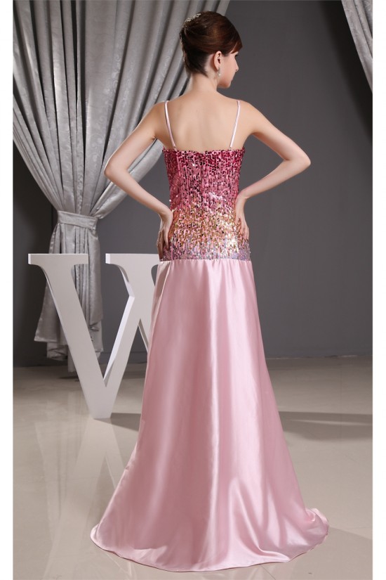 Silk like Satin Sweetheart A-Line Sequins Prom/Formal Evening Dresses 02020321 Silk like Satin Sweetheart A-Line Sequins Prom/Formal Evening Dresses 02020321