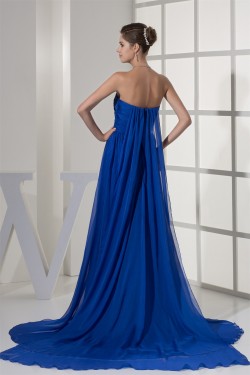 A-Line Sweetheart Long Blue Chiffon Prom/Formal Evening Dresses Maternity Dresses 02020322