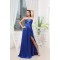 A-Line Silk like Satin Beading Long Blue Prom/Formal Evening Dresses 02020325