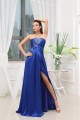 A-Line Silk like Satin Beading Long Blue Prom/Formal Evening Dresses 02020325 A-Line Silk like Satin Beading Long Blue Prom/Formal Evening Dresses 02020325
