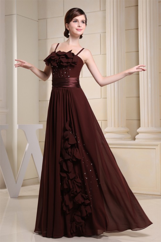 A-Line Square Floor-Length Handmade Flowers Prom/Formal Evening Dresses 02020327 A-Line Square Floor-Length Handmade Flowers Prom/Formal Evening Dresses 02020327