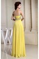A-Line Chiffon Sleeveless Beading Floor-Length Yellow Prom/Formal Evening Dresses 02020332