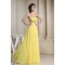 A-Line Chiffon Sleeveless Beading Floor-Length Yellow Prom/Formal Evening Dresses 02020332
