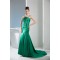 One-Shoulder Long Green Beaded Prom Evening Formal Dresses 02020334