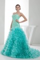 Sleeveless Beading Taffeta Tulle Brush Sweep Train Prom/Formal Evening Dresses 02020340