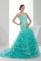 Sleeveless Beading Taffeta Tulle Brush Sweep Train Prom/Formal Evening Dresses 02020340