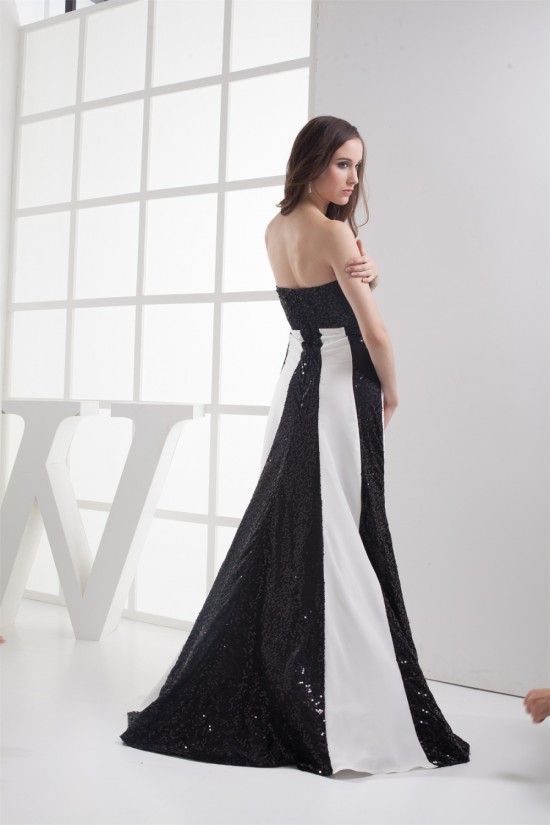 Sleeveless Bows A-Line Strapless Brush Sweep Train Sequins Prom Evening Formal Dresses 02020341 Sleeveless Bows A-Line Strapless Brush Sweep Train Sequins Prom Evening Formal Dresses 02020341