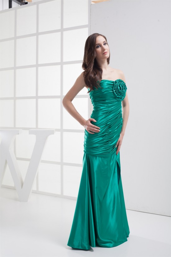 Sleeveless Brush Sweep Train Silk like Satin Prom/Formal Evening Dresses 02020346 Sleeveless Brush Sweep Train Silk like Satin Prom/Formal Evening Dresses 02020346