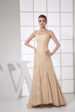 Sleeveless Chiffon Lace Long Prom/Formal Evening Dresses 02020348