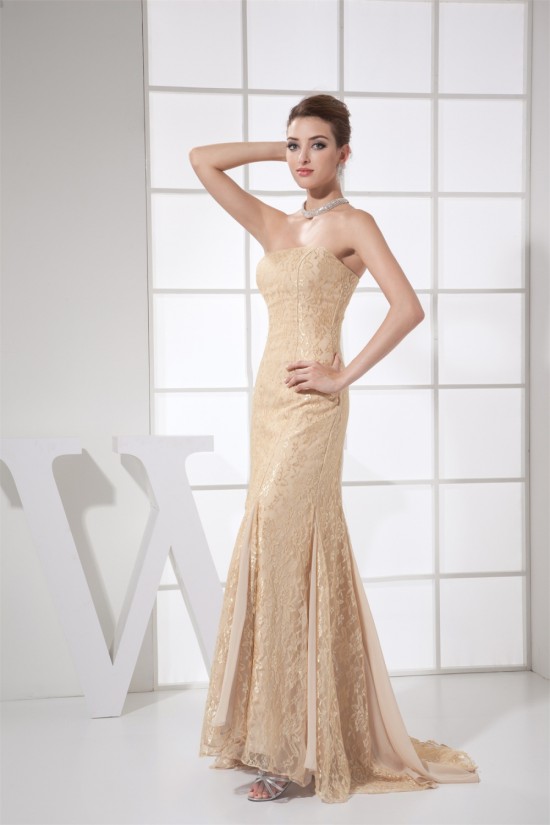 Sleeveless Chiffon Lace Long Prom/Formal Evening Dresses 02020348