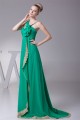 Empire One-Shoulder Long Green Brush Sweep Train Prom/Formal Evening Dresses 02020353 Empire One-Shoulder Long Green Brush Sweep Train Prom/Formal Evening Dresses 02020353