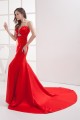 Mermaid/Trumpet Strapless Beaded Long Red Prom/Formal Evening Dresses 02020356