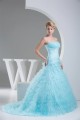 Sleeveless Satin Fine Netting Long Blue Prom/Formal Evening Dresses 02020357