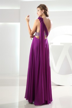 A-Line One-Shoulder Sleeveless Floor-Length Purple Prom/Formal Evening Maternity Dresses 02020359