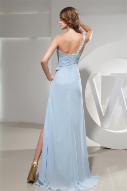 Sheath/Column Beaded Floor-Length One-Shoulder Prom/Formal Evening Dresses 02020361