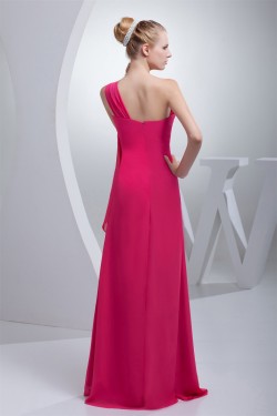 Sheath/Column Beaded Floor-Length One-Shoulder Prom/Formal Evening Dresses 02020362