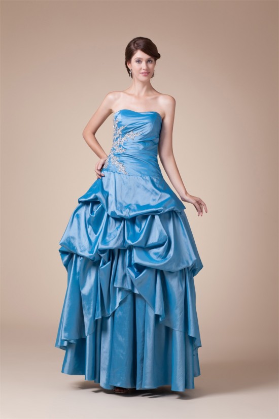 Sleeveless Floor-Length Princess Strapless Prom/Formal Evening Dresses 02020363