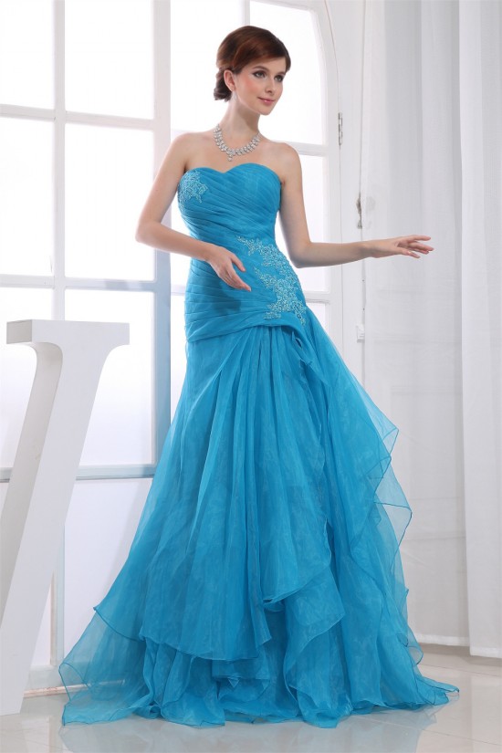 A-Line Floor-Length Ruched Sweetheart Prom/Formal Evening Dresses 02020364