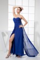 Sheath/Column Floor-Length Ruffles Chiffon Long Blue Prom/Formal Evening Dresses 02020365