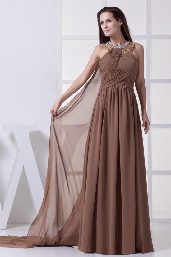 Sheath/Column Sleeveless Floor-Length Beading Prom/Formal Evening Dresses 02020366