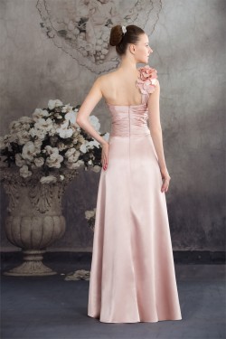 A-Line Handmade Flowers Asymmetrical Prom/Formal Evening Bridesmaid Dresses 02020370