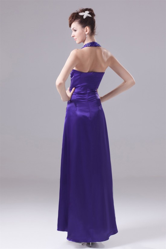 Handmade Flowers Elastic Woven Satin Beaded Halter Prom/Formal Evening Dresses 02020371 Handmade Flowers Elastic Woven Satin Beaded Halter Prom/Formal Evening Dresses 02020371