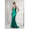Mermaid/Trumpet Brush Sweep Train Deep V-Neck Long Green Prom/Formal Evening Dresses 02020373