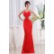 Mermaid/Trumpet Halter Beaded Long Red Prom/Formal Evening Dresses 02020374