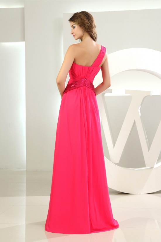 Sleeveless One-Shoulder Floor-Length Sequins Prom/Formal Evening Dresses 02020376