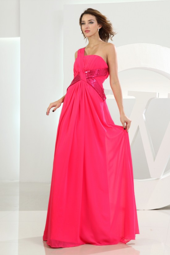 Sleeveless One-Shoulder Floor-Length Sequins Prom/Formal Evening Dresses 02020376