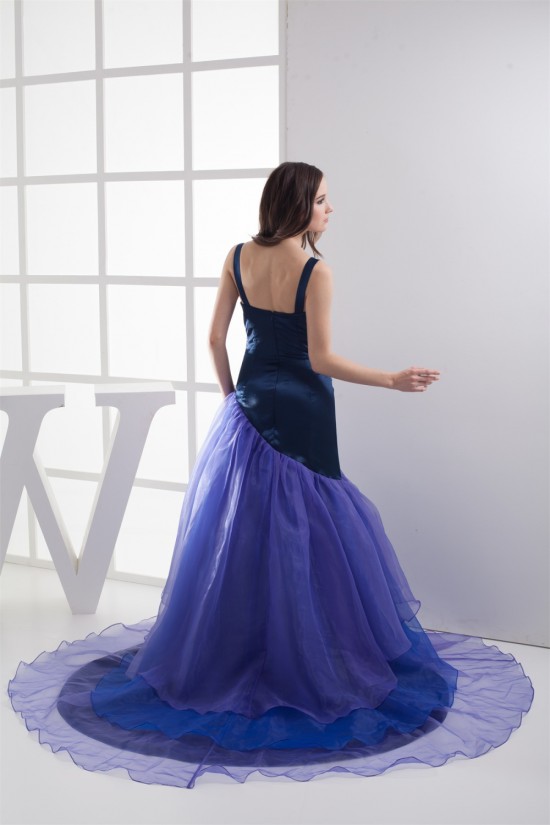Sleeveless Organza Silk like Satin Ruched Prom/Formal Evening Dresses 02020377 Sleeveless Organza Silk like Satin Ruched Prom/Formal Evening Dresses 02020377