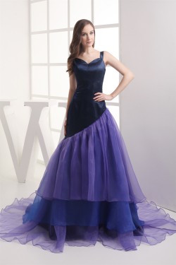 Sleeveless Organza Silk like Satin Ruched Prom/Formal Evening Dresses 02020377