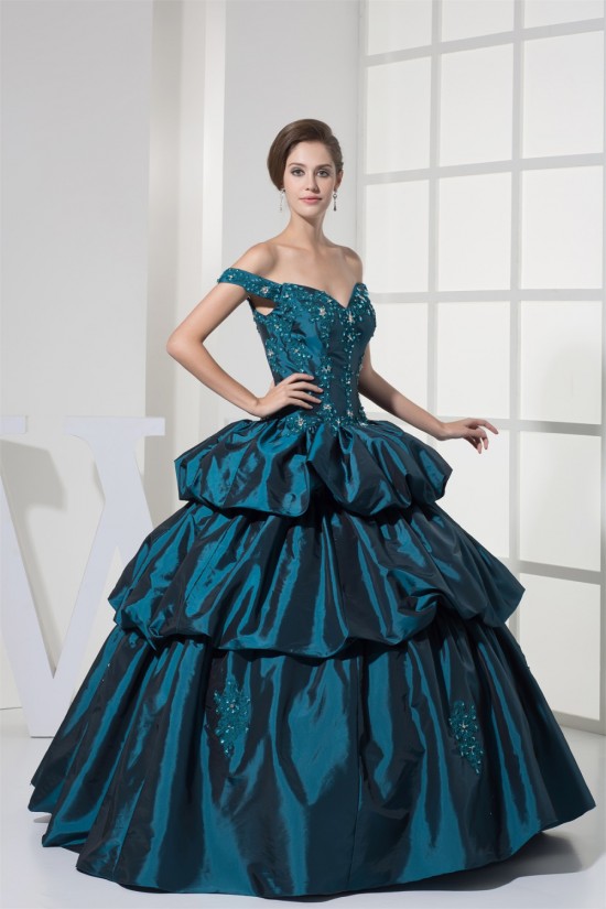 Ball Gown Sleeveless Off-the-Shoulder Beaded Appliques Long Prom/Formal Evening Dresses 02020378 Ball Gown Sleeveless Off-the-Shoulder Beaded Appliques Long Prom/Formal Evening Dresses 02020378