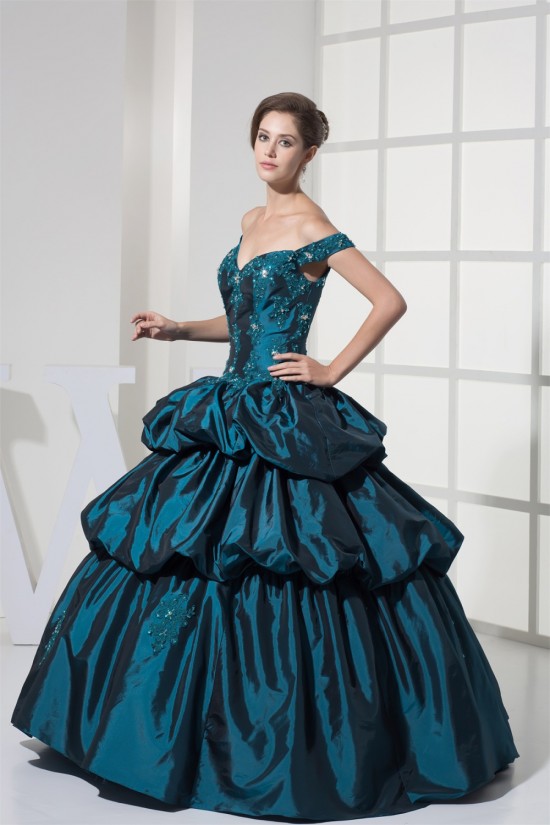 Ball Gown Sleeveless Off-the-Shoulder Beaded Appliques Long Prom/Formal Evening Dresses 02020378 Ball Gown Sleeveless Off-the-Shoulder Beaded Appliques Long Prom/Formal Evening Dresses 02020378