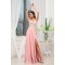 A-Line Sweetheart Beaded Long Pink Chiffon Prom Evening Formal Dresses 02020384